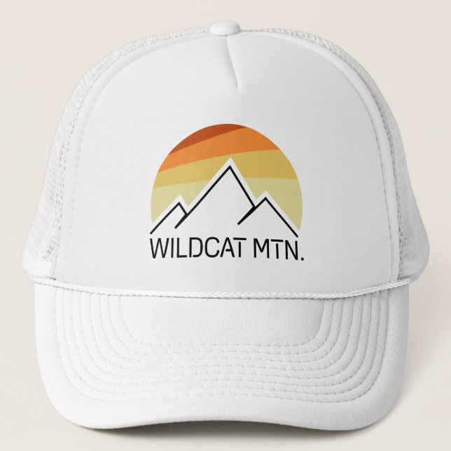 Wildcat Mountain New Hampshire Retro Truckerkappe (Vorderseite)