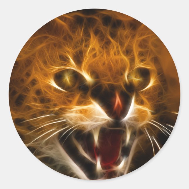 Wildcat Runder Aufkleber (Vorderseite)