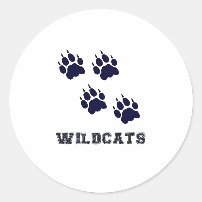 Wildcat Tracks Runder Aufkleber (Vorderseite)