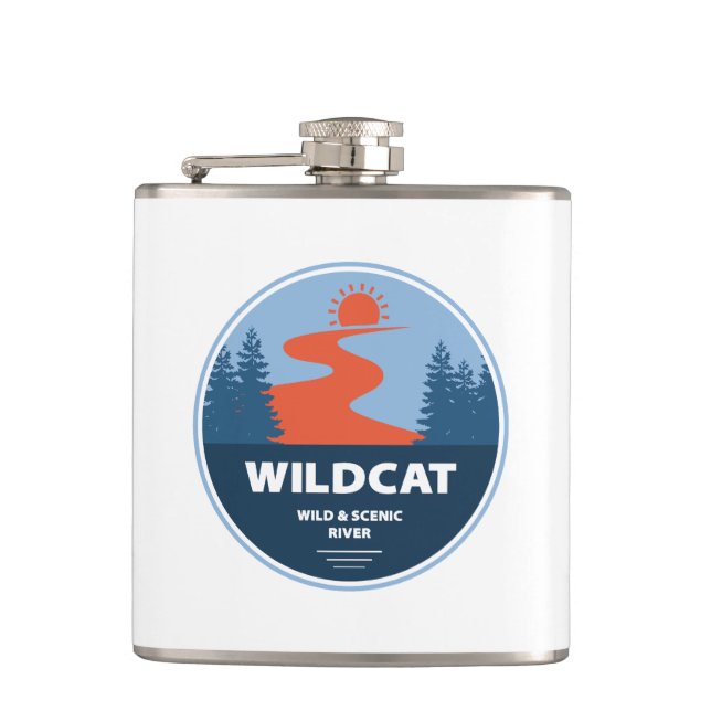 Wildcat Wild und Landschaftlicher Fluss New Hampsh Flachmann (Vorderseite)