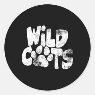 Wildcats Football-Schulsport Fan-Teamgeist  Runder Aufkleber