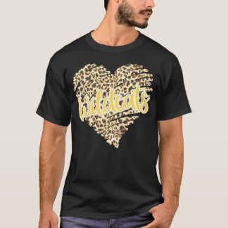 Wildcats Gelb Schwarz Gepard Schule Sport Fan T-Shirt