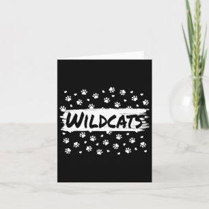 Wildcats Mascot School Spirit Back to School Foota Karte