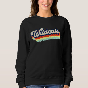 Wildcats Retro School Sport Fan Team Spirit Masco Sweatshirt
