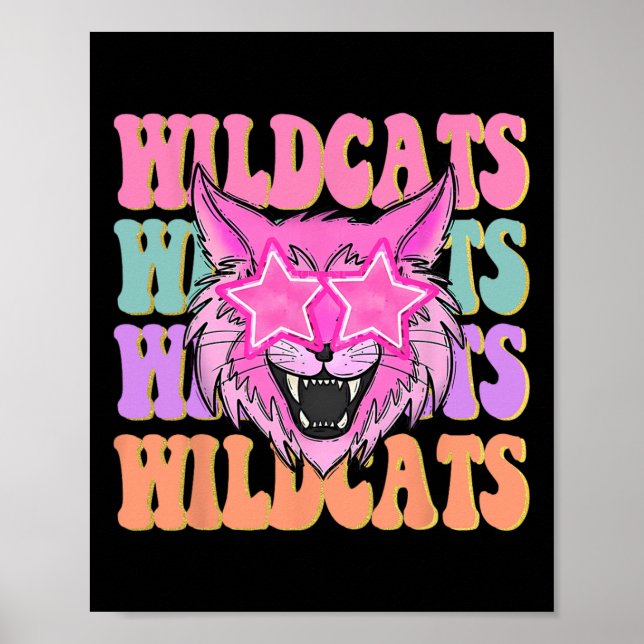 Wildcats School Mascot Poster (Vorne)