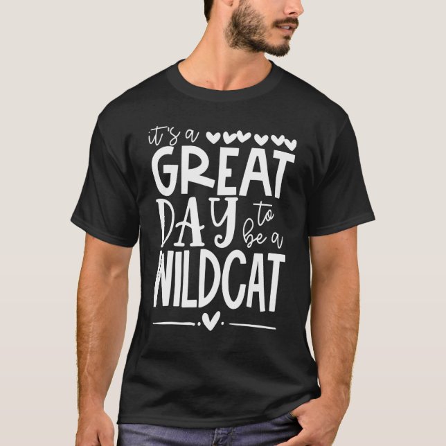 Wildcats School Sports Fan Team Spirit Mascot Gre T-Shirt (Vorderseite)