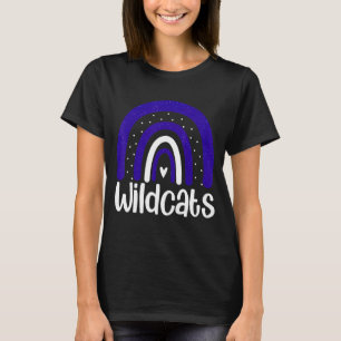 Wildcats School Sports Fan Team Spirit Rainbow T-Shirt