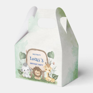 wilde 1. Geburtstagsjungelsafari Geburtstagsparty Geschenkschachtel