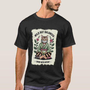 Wilde, aber ausgeglichene Katzenliebhaberin mediti T-Shirt