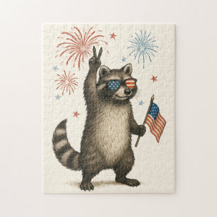 Wilde, aber freie Feuerwerke Wilde Raccoon 4. Juli