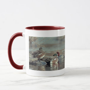 Wilde Amerikanische Pfeifente Enten-Ringer Keramik Tasse