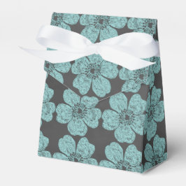 Wilde Aquamarine Rose Chalkboard Geschenkschachtel