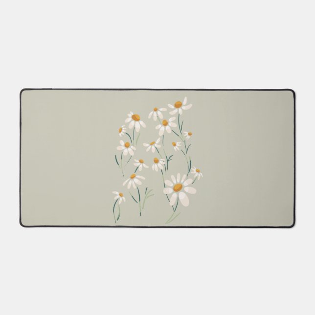 Wilde Ästhetik Chamomile Delikate Blume Schreibtischunterlage (Vorderseite)