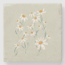 Wilde Ästhetik Chamomile Delikate Blume Steinuntersetzer