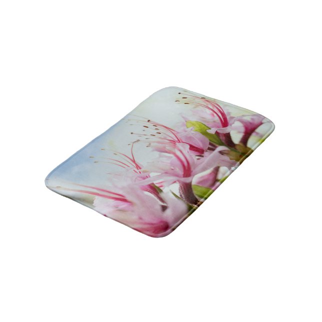 Wilde Azalea Blüten Badematte (Schrägansicht)