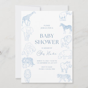Wilde Babydusche einladen Einladung