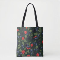 Wilde Beeren Muster Schulter Tote Bag