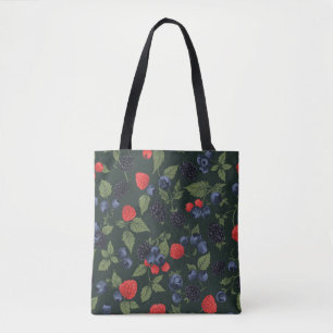 Wilde Beeren Muster Schulter Tote Bag Tasche