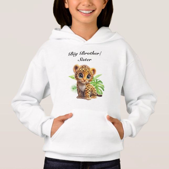 Wilde Big Brother Schwester Leopard Sweatshirt (Vorderseite)