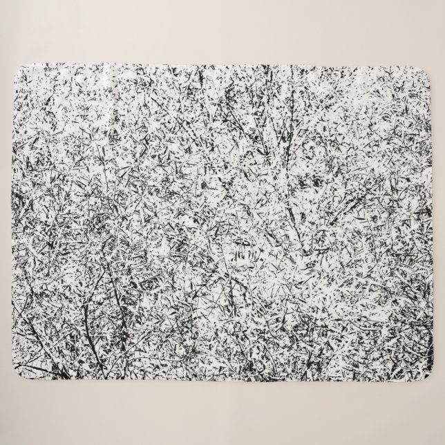 Wilde Blätter. Abstrakte Naturkunst Sherpadecke (Vorderseite (Horizontal))