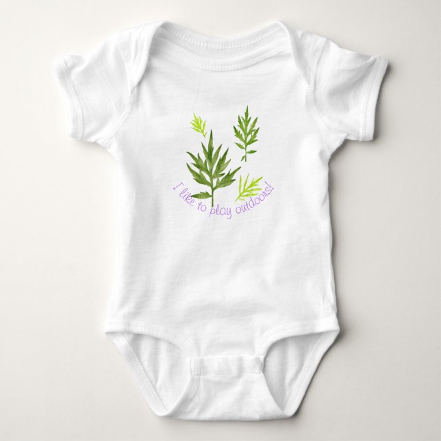 Wilde Blätter auf einem Baby-Bodysuit Baby Strampler (Vorderseite)