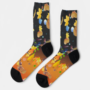 wilde Blätter fallende Crew Socken