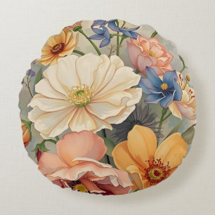 Wilde Blume1 Rundes Kissen