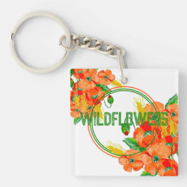 Wilde Blume Aquarell Schlüsselanhänger