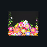 Wilde Blume Art Deco Leinwanddruck<br><div class="desc">Art Deko Stil wilde Blume - Set auf einem schwarzen Hintergrund für Wirkung. Ändern Sie die Hintergrundfarbe für einen anderen Effekt,  ich habe es Set für einen schwarzen Hintergrund</div>