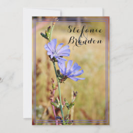 Wilde Blume bei der Morgenhochzeit Einladung