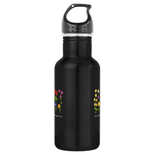 Wilde Blume Blumenfrauen und -mädchen Edelstahlflasche