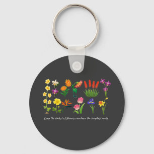 Wilde Blume Blumenfrauen und -mädchen Schlüsselanhänger