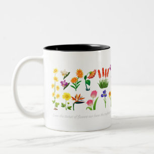 Wilde Blume Blumenfrauen und -mädchen Zweifarbige Tasse