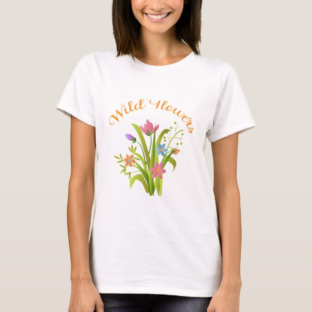 Wilde Blume Blumenkohl Shirt (Vorderseite)