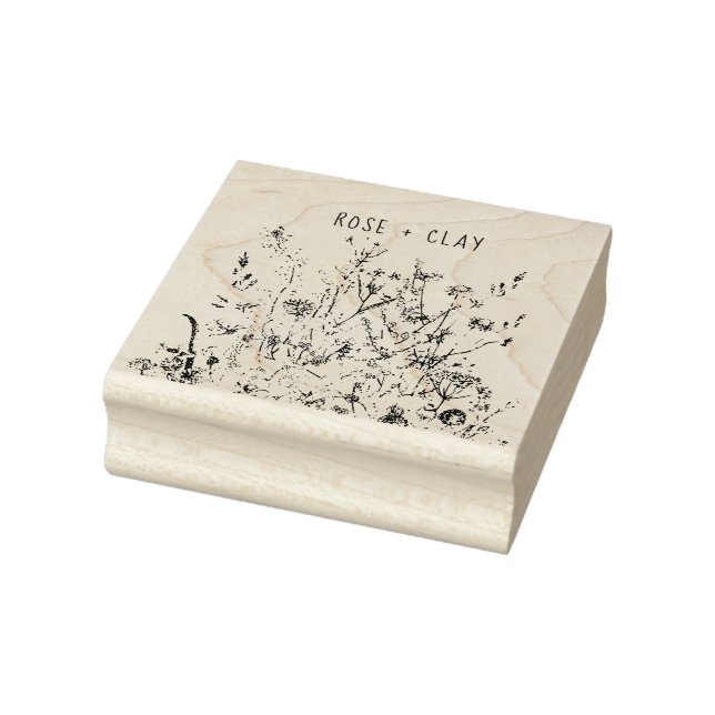 Wilde Blume Blumenmuseum Personalisiert Gummistempel (Stempel)