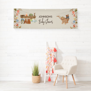 Wilde Blume Bohemisches Kinderzimmer Kinderdusche  Banner