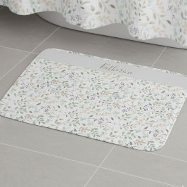 Wilde Blume Boho Personalisiert Badematte