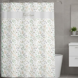 Wilde Blume Boho Personalisiert Duschvorhang