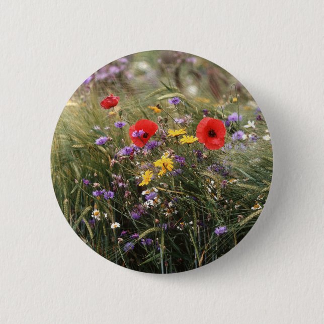 Wilde Blume Button (Vorderseite)