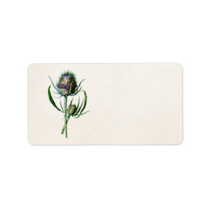 Wilde Blume der Vintagen alten schottischen Adressaufkleber