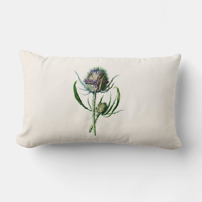 Wilde Blume der Vintagen alten schottischen Lendenkissen (Vorderseite)