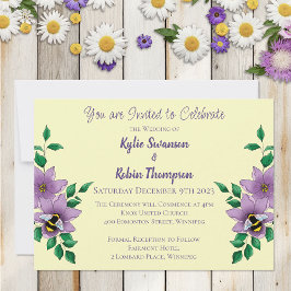 Wilde Blume Einladung