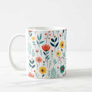Wilde Blume Farbiges Muster Kaffeetasse