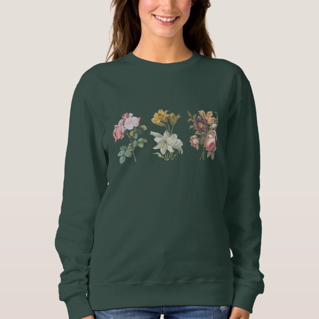 Wilde Blume, floral , botanisch, Naturliebhaber Sweatshirt (Vorderseite)