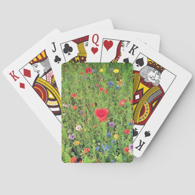 Wilde Blume Frühling Foto Klassische Spielkarten (Rückseite)