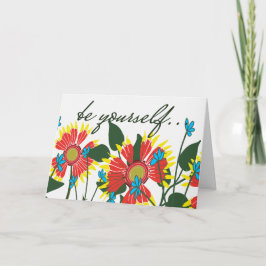 Wilde Blume für Courage Karte