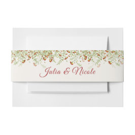 Wilde Blume Gelbe Marigold Foliage Hochzeit Einladungsbanderole