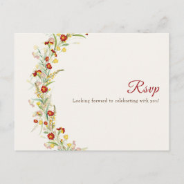 Wilde Blume Gelbe Marigold Foliage Hochzeit Postkarte