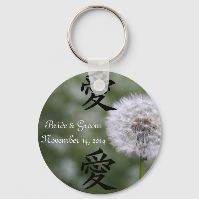 Wilde Blume Hochzeitseinladungen und Favoriten Schlüsselanhänger (Vorderseite)