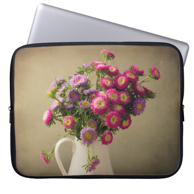 Wilde Blume in einem Vase Glitz 15" Notebook-Case Laptopschutzhülle (Vorderseite)
